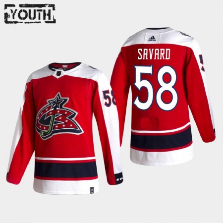 Columbus Blue Jackets Trikot David Savard 58 2020-21 Reverse Retro Authentic - Kinder
